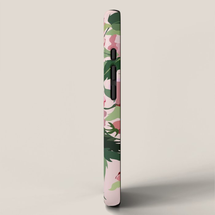 Romantic peony pastel pink background iPhone Case Gallery Image 2