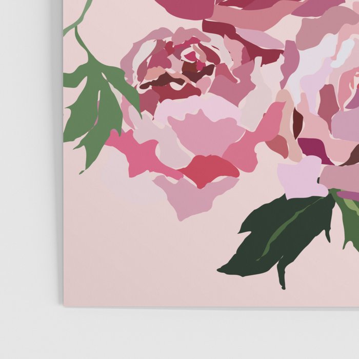 Romantic peony pastel pink background Poster Gallery Image 3