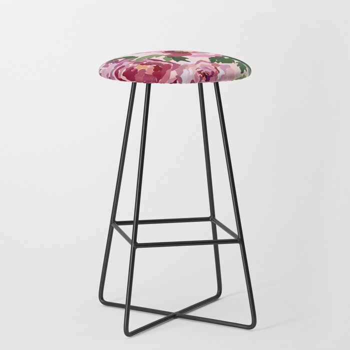 Romantic peony pastel pink background Stool Gallery Image 1