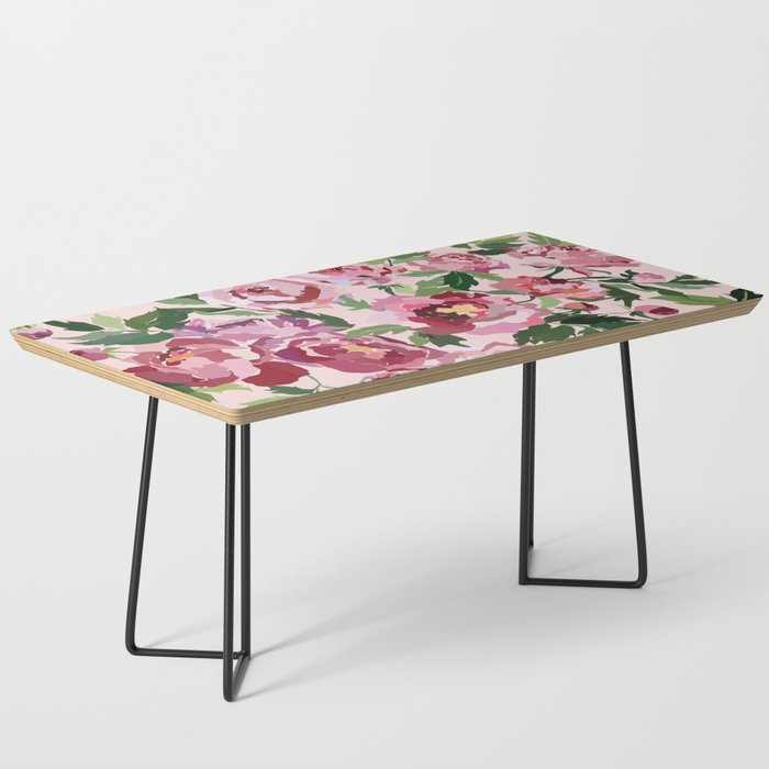 Romantic peony pastel pink background Coffee Table Gallery Image 1