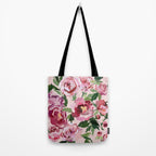Romantic peony pastel pink background Tote Bag Gallery Image 2