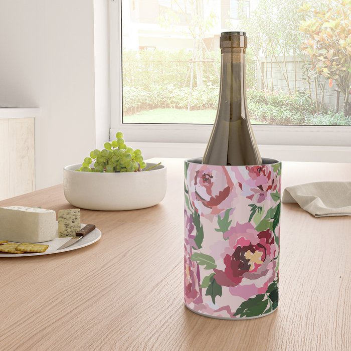 Romantic peony pastel pink background Wine Chiller Gallery Image 4
