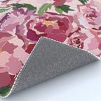 Romantic peony pastel pink background Rug Gallery Image 4