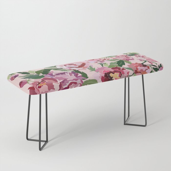 Romantic peony pastel pink background Bench Gallery Image 1