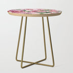 Romantic peony pastel pink background Side Table Gallery Image 1