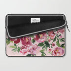 Romantic peony pastel pink background Laptop Sleeve Gallery Image 2