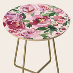 Romantic peony pastel pink background Side Table Gallery Image 2