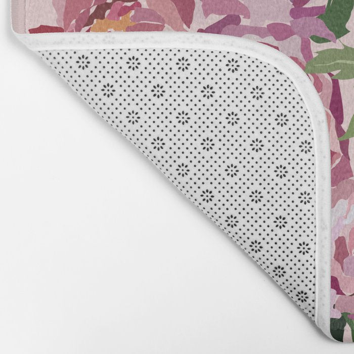 Romantic peony pastel pink background Bath Mat Gallery Image 2
