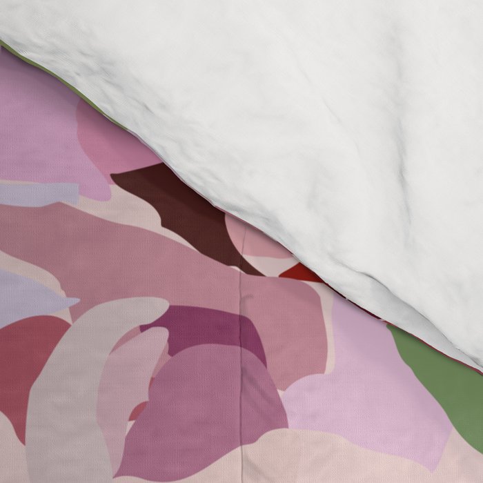 Romantic peony pastel pink background Comforter Gallery Image 4