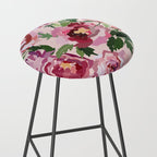 Romantic peony pastel pink background Stool Gallery Image 2