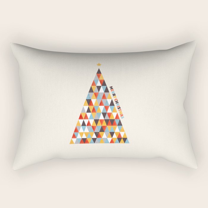 Modern Christmas Tree Rectangular Pillow Gallery Image 1