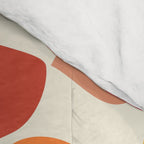 Abstract Wavy Checkerboard in Orange, Pink & Yellow Comforter Gallery Image 4