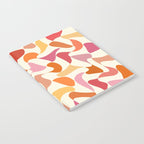 Abstract Wavy Checkerboard in Orange, Pink & Yellow Notebook Gallery Image 2