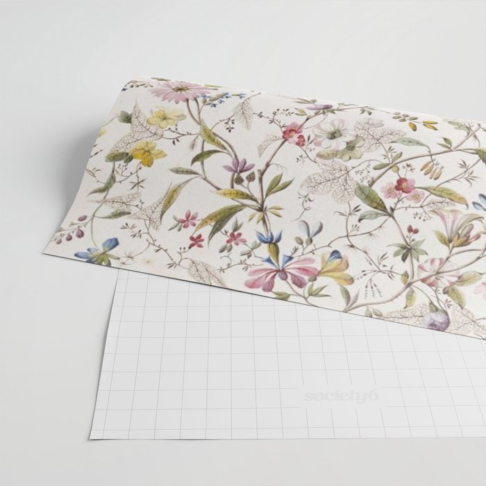 Romantic Wildflower Design 1788 William Kilburn Wrapping Paper Gallery Image 2