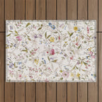 Romantic Wildflower Design 1788 William Kilburn Outdoor Rug Gallery Image 1