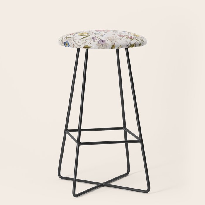 Romantic Wildflower Design 1788 William Kilburn Stool Gallery Image 1