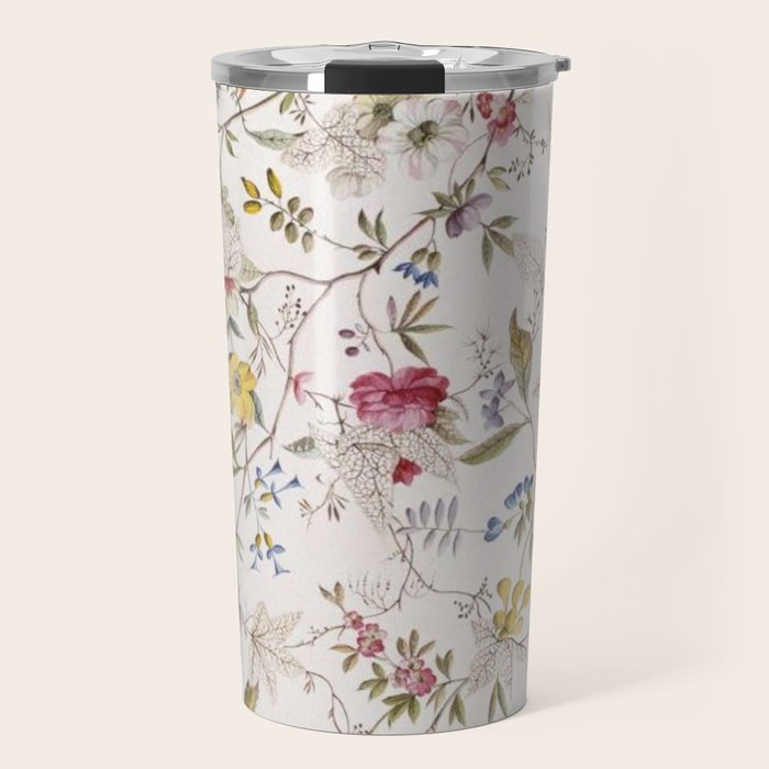 Romantic Wildflower Design 1788 William Kilburn Travel Mug Gallery Image 1