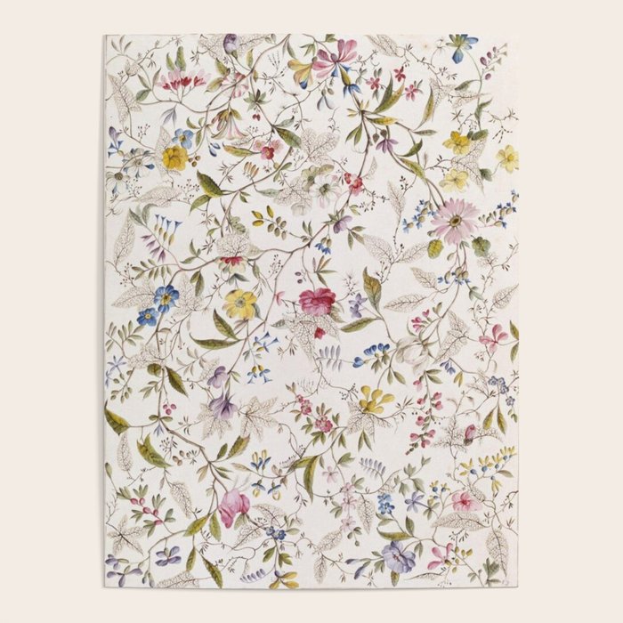 Romantic Wildflower Design 1788 William Kilburn Poster Gallery Image 4