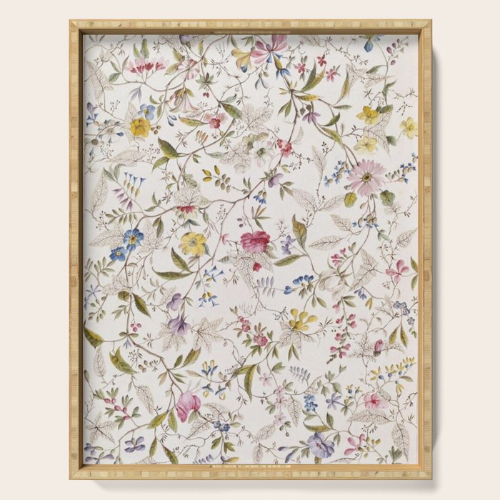 Romantic Wildflower Design 1788 William Kilburn Serving Tray Gallery Image 1