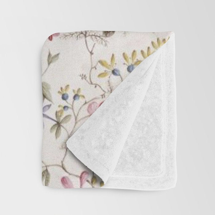 Romantic Wildflower Design 1788 William Kilburn Throw Blanket Gallery Image 3