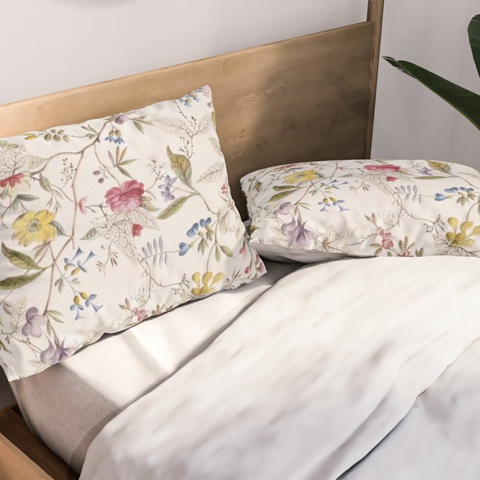 Romantic Wildflower Design 1788 William Kilburn Pillow Sham Gallery Image 2