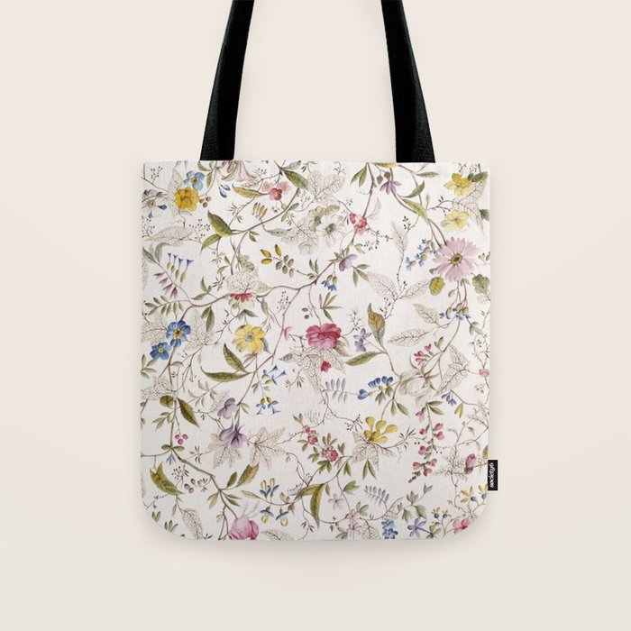 Romantic Wildflower Design 1788 William Kilburn Tote Bag Gallery Image 1