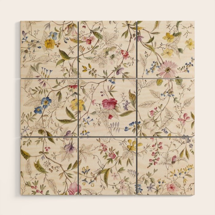 Romantic Wildflower Design 1788 William Kilburn Wood Wall Art Gallery Image 1