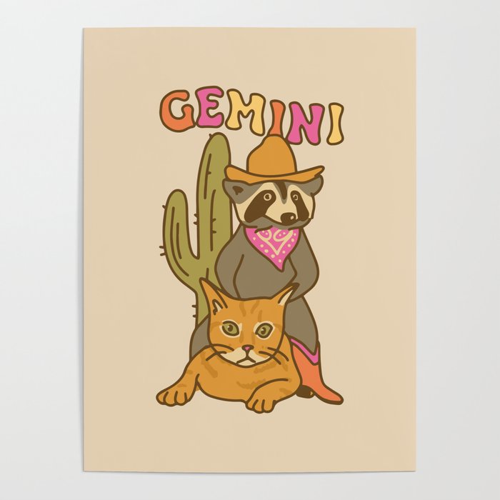Gemini Raccoon Poster Gallery Image 4
