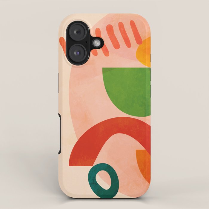 modern art abstract shapes play 3 iPhone Case Gallery Image 1