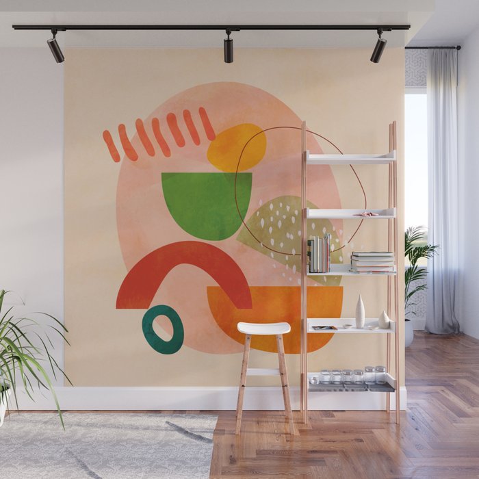 modern art abstract shapes play 3 Wall Mural Gallery Image 1
