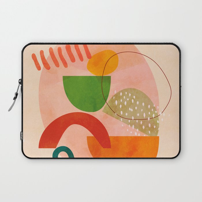 modern art abstract shapes play 3 Laptop Sleeve Gallery Image 1