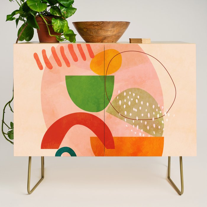 modern art abstract shapes play 3 Credenza Gallery Image 1