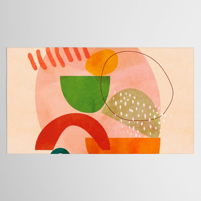 modern art abstract shapes play 3 Tablecloth Gallery Image 2