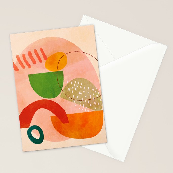 modern art abstract shapes play 3 Stationery Card Gallery Image 2