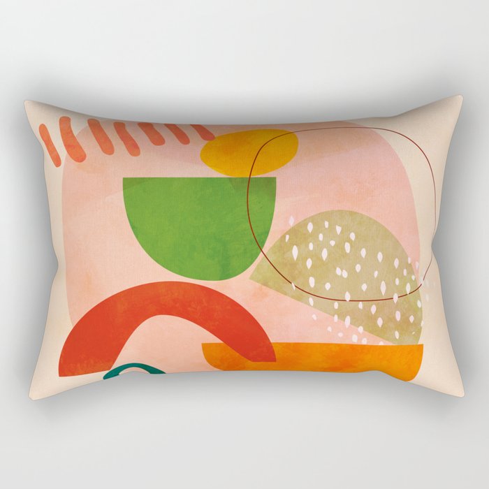 modern art abstract shapes play 3 Rectangular Pillow Gallery Image 2