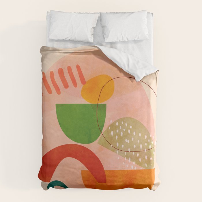 modern art abstract shapes play 3 Duvet Cover Gallery Image 1