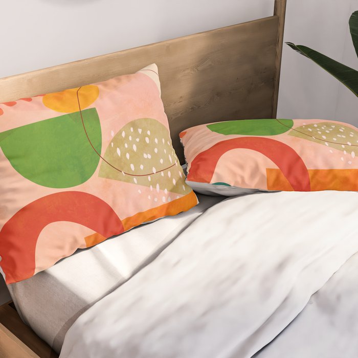 modern art abstract shapes play 3 Pillow Sham Gallery Image 2