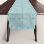 Serene Blue Maze Pattern Table Runner Gallery Image 1