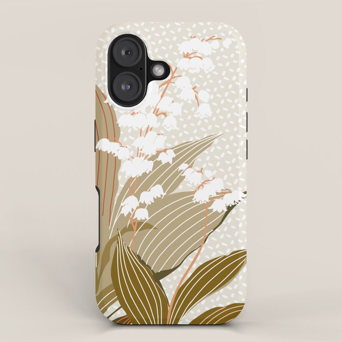 Flowers market: lily of the valley earthy toned iPhone Case Gallery Image 1