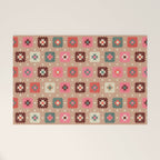 Festive Winter Quilt Tiles With Stars Welcome Mat Gallery Image 1