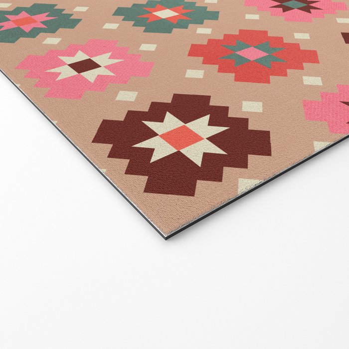 Festive Winter Quilt Tiles With Stars Welcome Mat Gallery Image 2