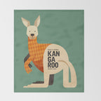 Hello Kangaroo Throw Blanket Gallery Image 2