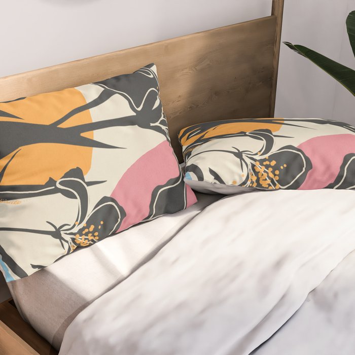 Modern Iris Abstraction Pillow Sham Gallery Image 2