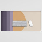 Minimal Retro Sunset Sunrise - Purple Mauve Dusk Desk Mat Gallery Image 1