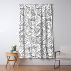 Humpback Whales Black And White Pattern Window Curtain Gallery Image 5