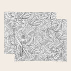 Humpback Whales Black And White Pattern Placemat Gallery Image 1