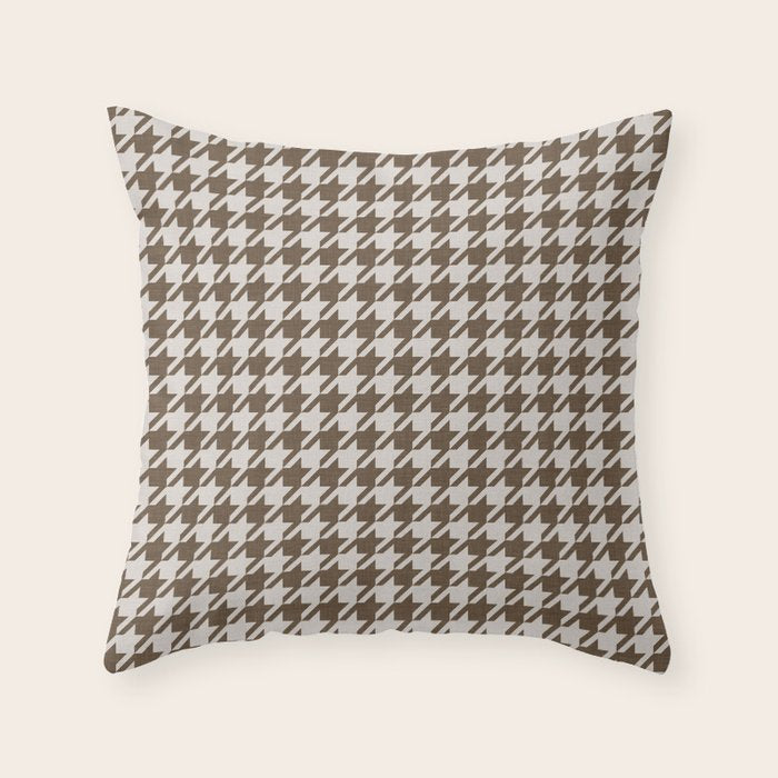 Cozy Heirloom in Coffee Throw Pillow Gallery Image 1
