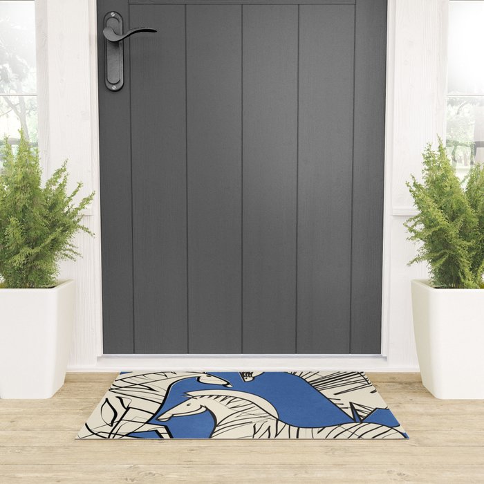 Abstract Zebras 3 Welcome Mat Gallery Image 3