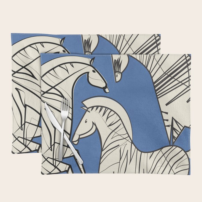 Abstract Zebras 3 Placemat Gallery Image 1