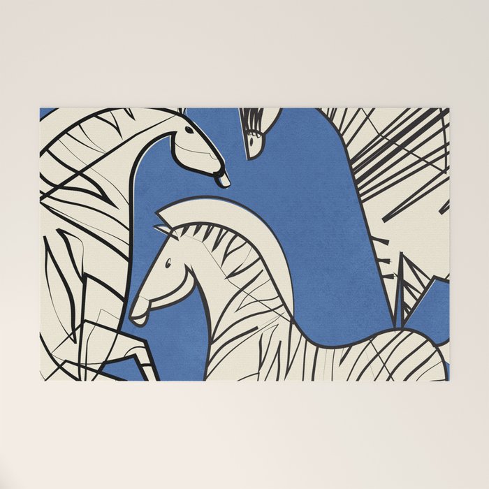 Abstract Zebras 3 Welcome Mat Gallery Image 1